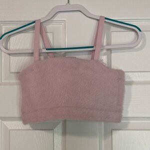 Pink Eyelash Knit Bandeau